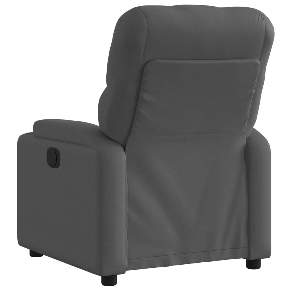 vidaXL Fotoliu rabatabil, gri închis, material textil