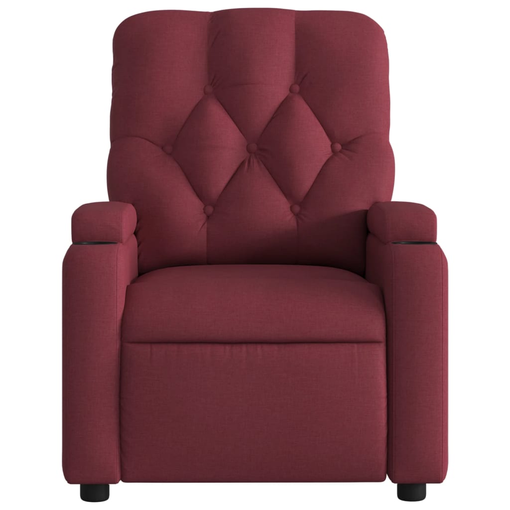 vidaXL Fotoliu rabatabil, roșu vin, material textil vidaXL Fotoliu rabatabil, roșu vin, material textil