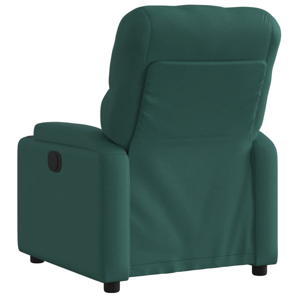vidaXL Fotoliu rabatabil, verde închis, material textil vidaXL Fotoliu rabatabil, verde închis, material textil