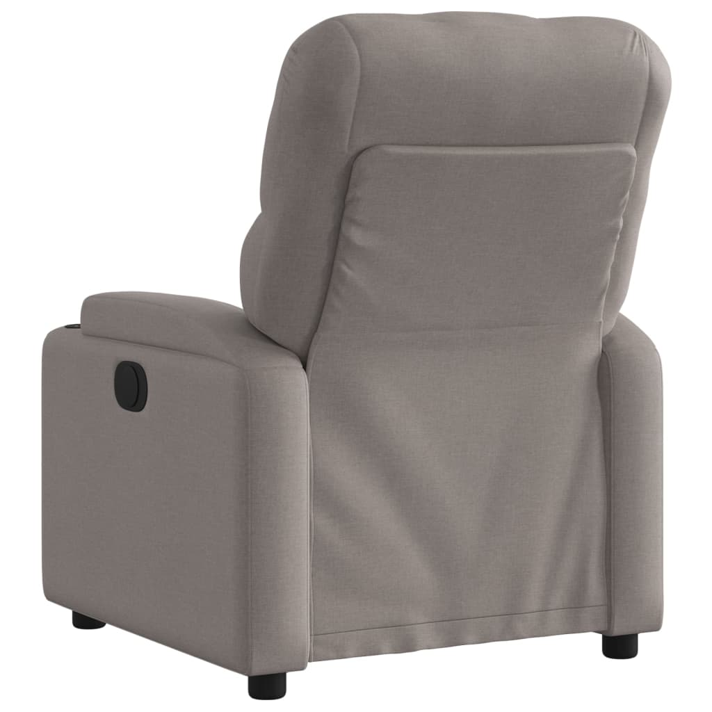 vidaXL Fotoliu rabatabil, gri taupe, material textil