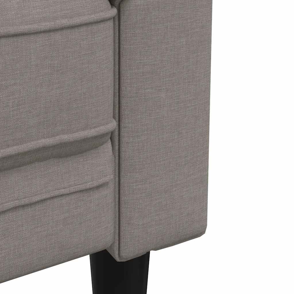 vidaXL Canapea Chesterfield cu 2 locuri, gri taupe, material textil vidaXL Canapea Chesterfield cu 2 locuri, gri taupe, material textil