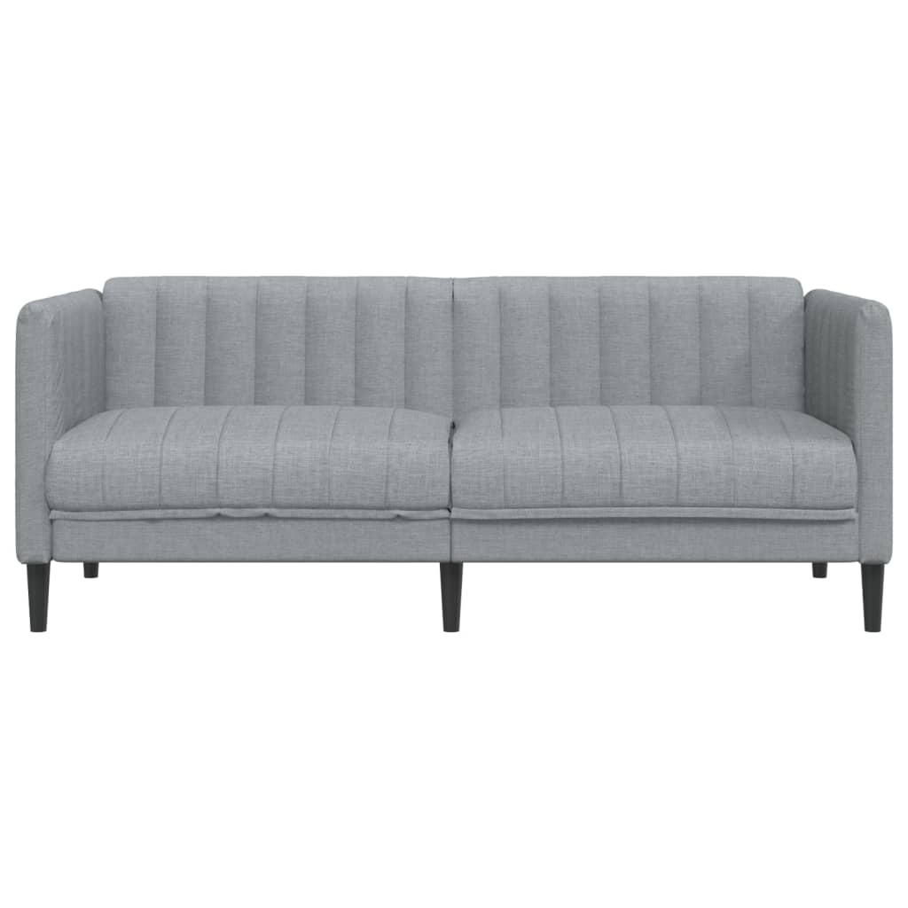 vidaXL Canapea, 2 locuri, gri deschis, material textil