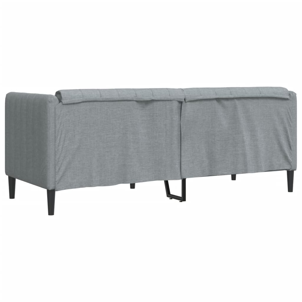 vidaXL Canapea, 2 locuri, gri deschis, material textil
