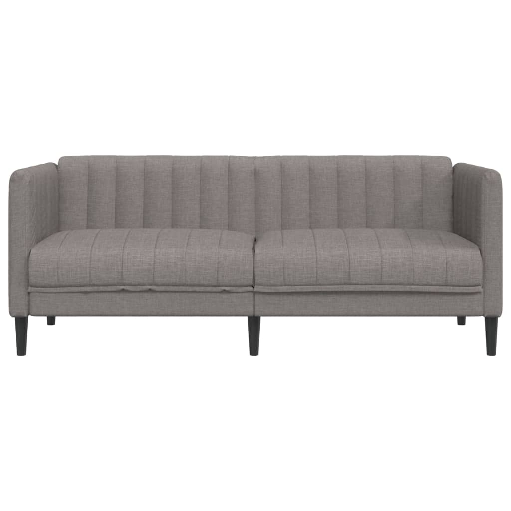 vidaXL Canapea, 2 locuri, gri taupe, material textil