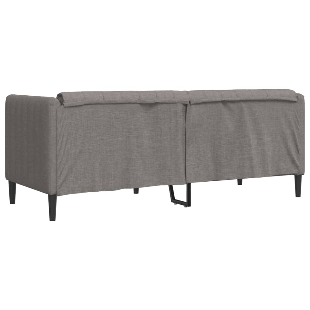 vidaXL Canapea, 2 locuri, gri taupe, material textil