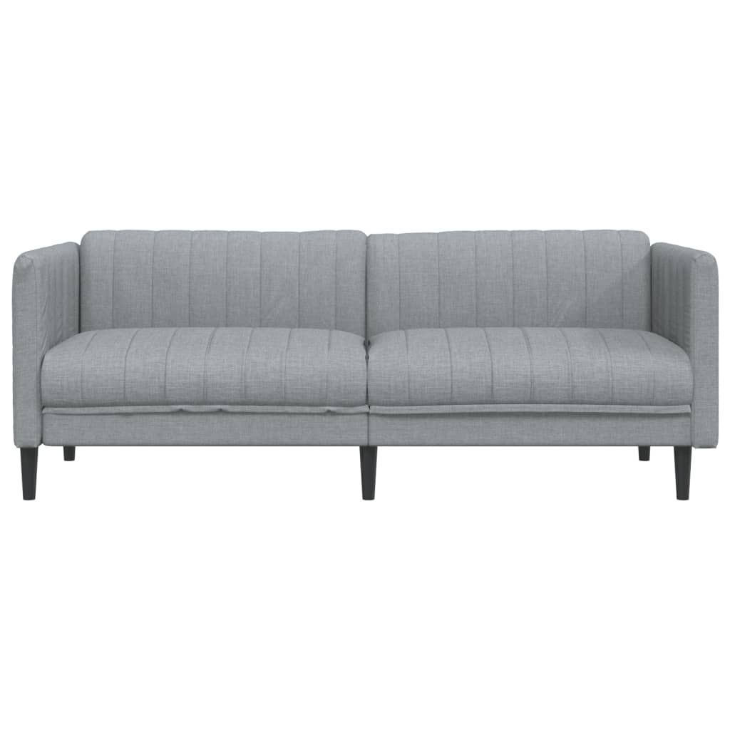 vidaXL Canapea cu 3 locuri, gri deschis, material textil vidaXL Canapea cu 3 locuri, gri deschis, material textil