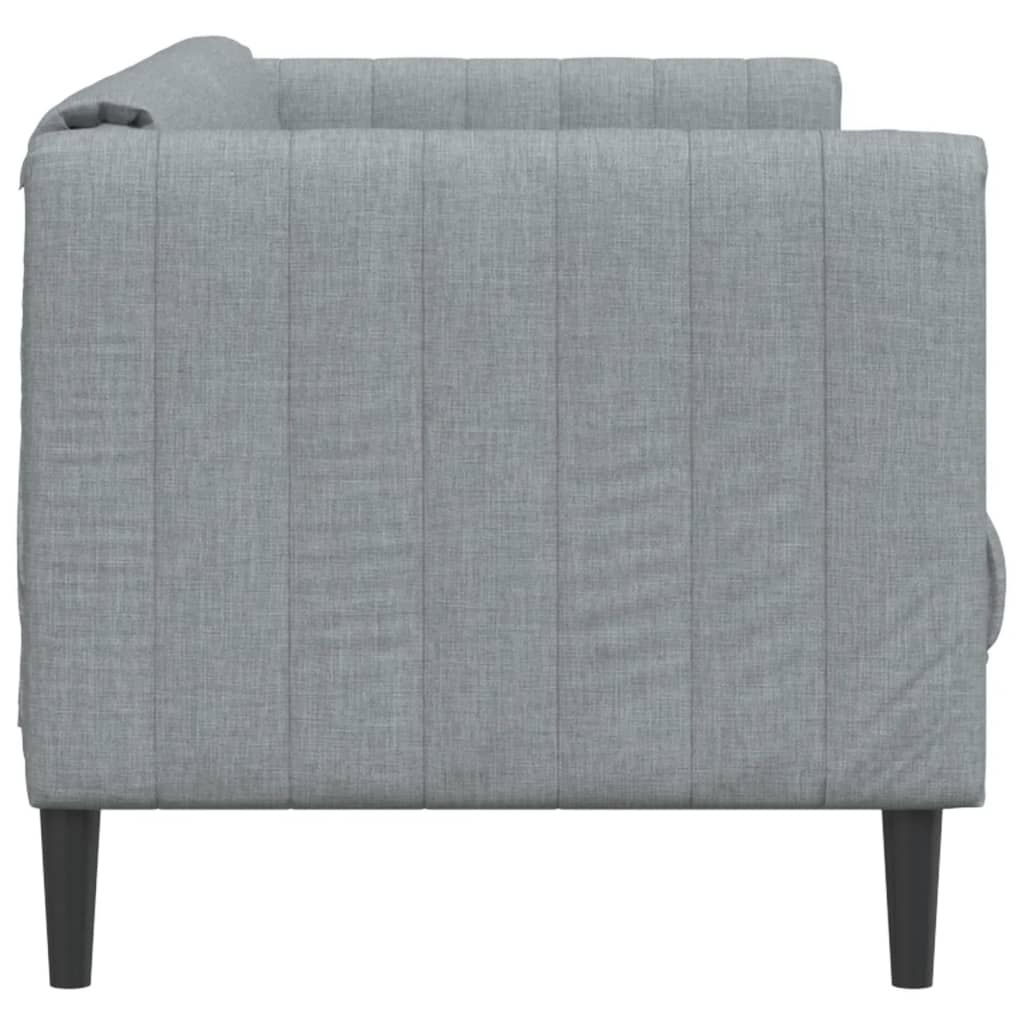 vidaXL Canapea cu 3 locuri, gri deschis, material textil vidaXL Canapea cu 3 locuri, gri deschis, material textil