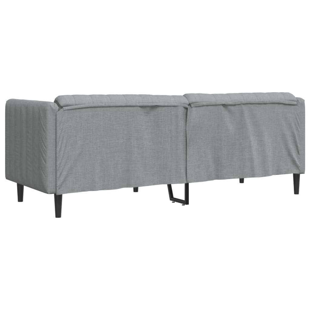vidaXL Canapea cu 3 locuri, gri deschis, material textil vidaXL Canapea cu 3 locuri, gri deschis, material textil