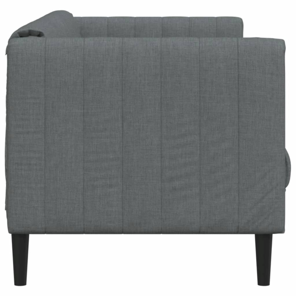 vidaXL Canapea cu 3 locuri, gri închis, material textil vidaXL Canapea cu 3 locuri, gri închis, material textil