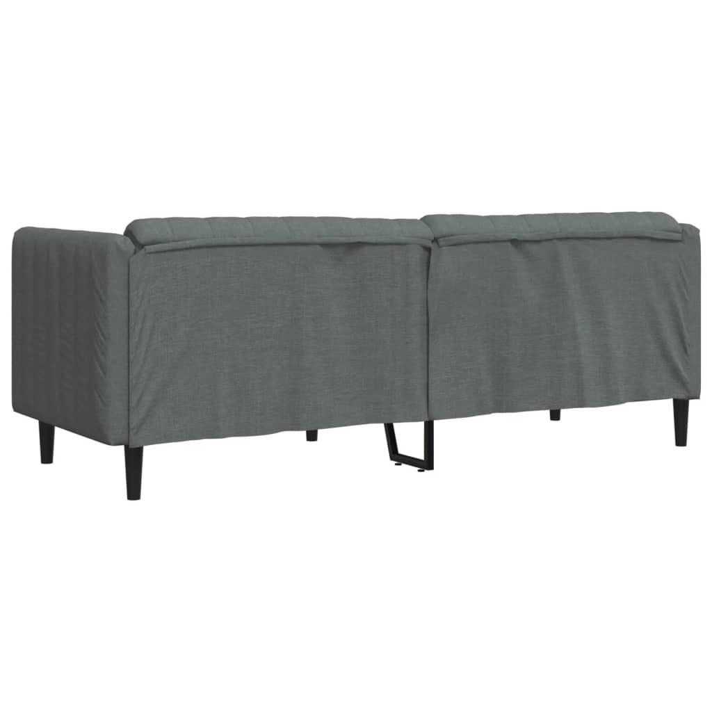 vidaXL Canapea cu 3 locuri, gri închis, material textil vidaXL Canapea cu 3 locuri, gri închis, material textil