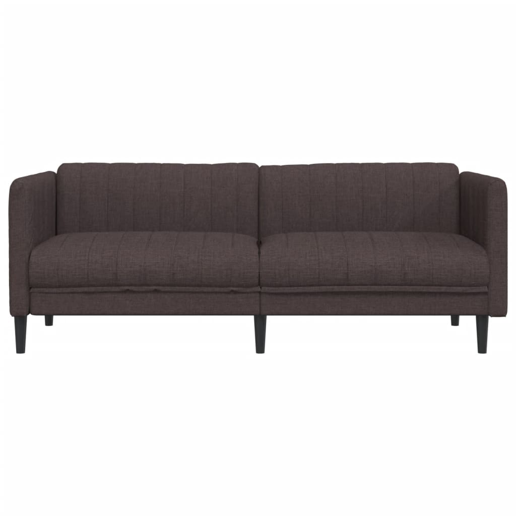 vidaXL Canapea cu 3 locuri, maro închis, material textil vidaXL Canapea cu 3 locuri, maro închis, material textil