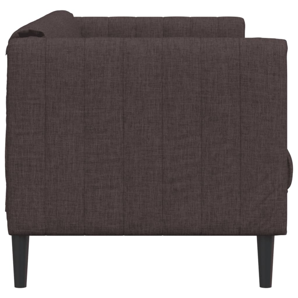 vidaXL Canapea cu 3 locuri, maro închis, material textil vidaXL Canapea cu 3 locuri, maro închis, material textil