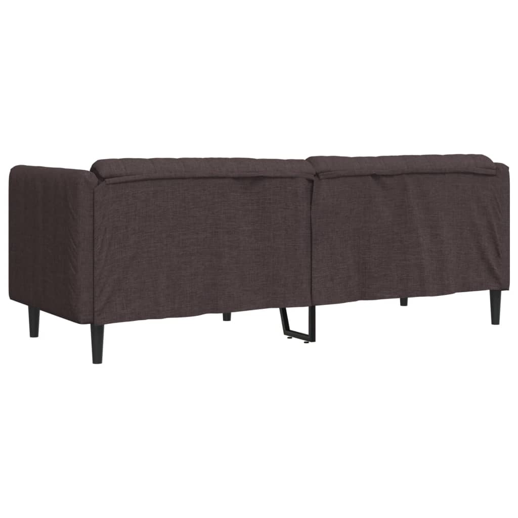 vidaXL Canapea cu 3 locuri, maro închis, material textil vidaXL Canapea cu 3 locuri, maro închis, material textil
