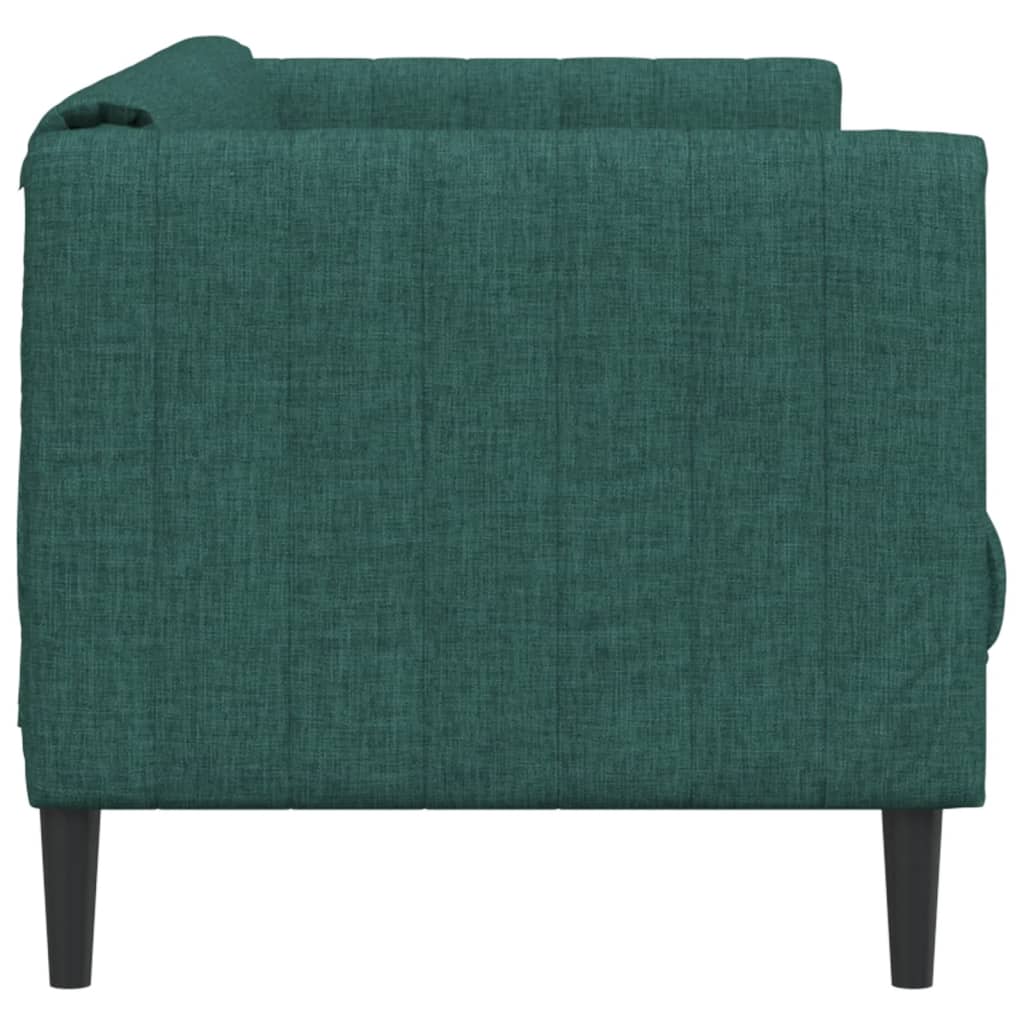 vidaXL Canapea cu 3 locuri, verde închis, material textil vidaXL Canapea cu 3 locuri, verde închis, material textil