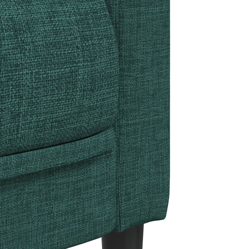 vidaXL Canapea cu 3 locuri, verde închis, material textil vidaXL Canapea cu 3 locuri, verde închis, material textil