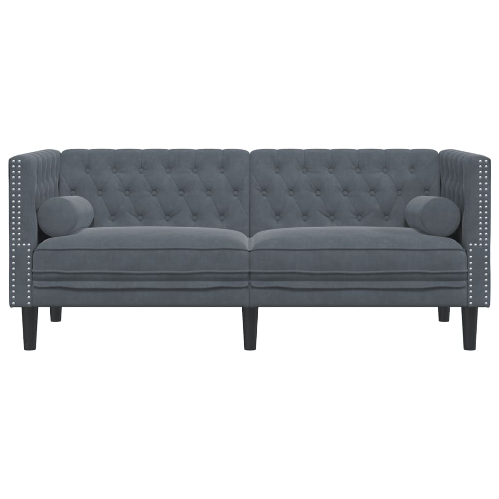 vidaXL Canapea Chesterfield cu pernuțe/2 locuri, verde închis, catifea vidaXL Canapea Chesterfield cu pernuțe/2 locuri, verde închis, catifea