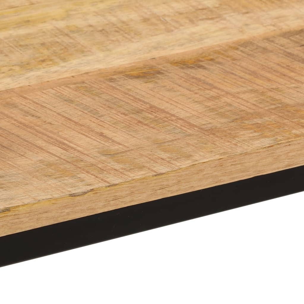 vidaXL Masă de bucătărie, 110x55x75 cm, lemn masiv mango brut și fier