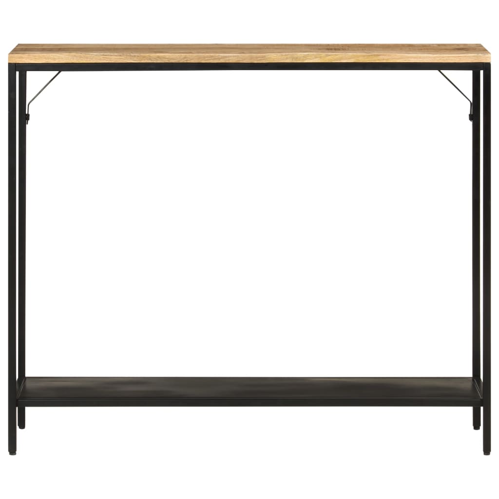 vidaXL Masă consolă, 90x30x75 cm, lemn de mango nefinisat și fier vidaXL Masă consolă, 90x30x75 cm, lemn de mango nefinisat și fier