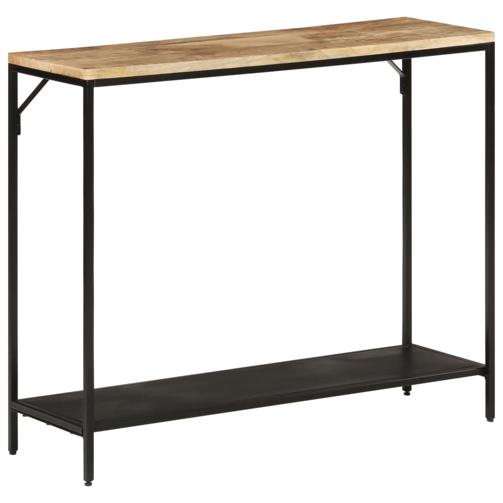 vidaXL Masă consolă, 90x30x75 cm, lemn de mango nefinisat și fier vidaXL Masă consolă, 90x30x75 cm, lemn de mango nefinisat și fier