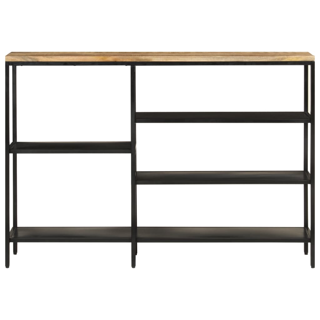 vidaXL Masă consolă, 110x30x75 cm, lemn masiv de mango nefinisat/fier vidaXL Masă consolă, 110x30x75 cm, lemn masiv de mango nefinisat/fier