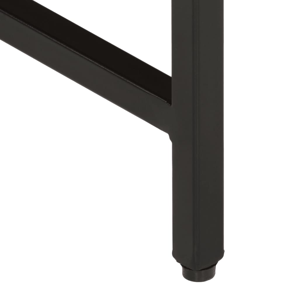 vidaXL Măsuțe de cafea suprapuse, 3 buc., lemn masiv mango brut/fier