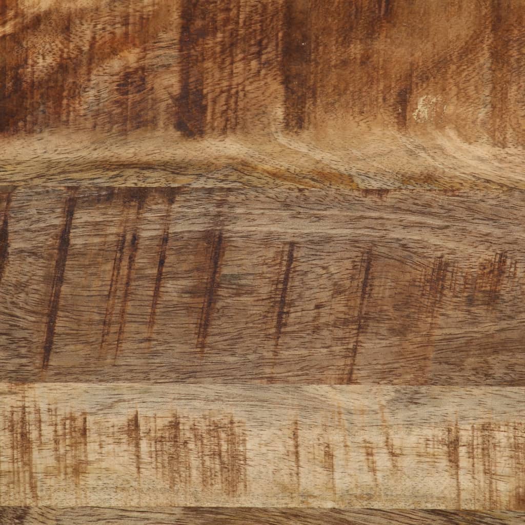 vidaXL Măsuțe de cafea suprapuse, 3 buc., lemn masiv mango brut/fier