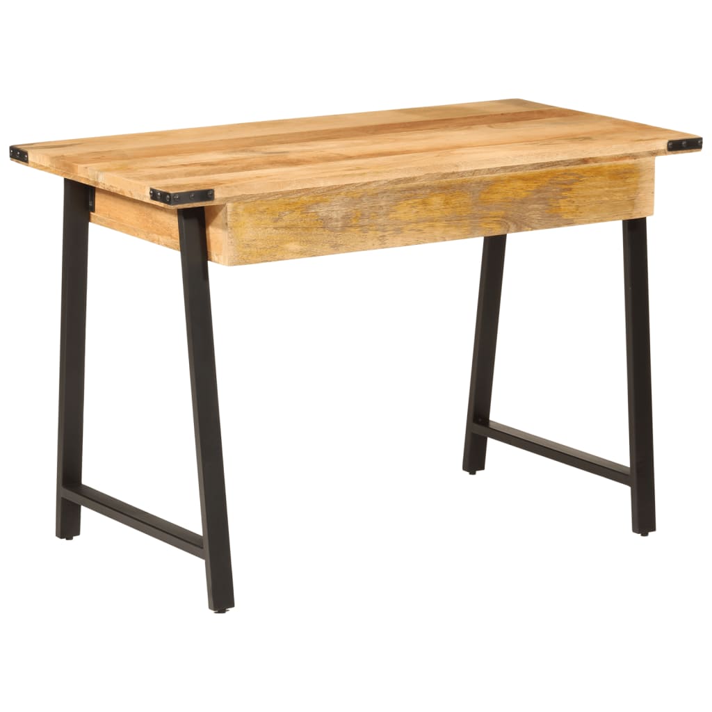 vidaXL Birou cu sertare, 105x55x70 cm, lemn masiv de mango și fier vidaXL Birou cu sertare, 105x55x70 cm, lemn masiv de mango și fier