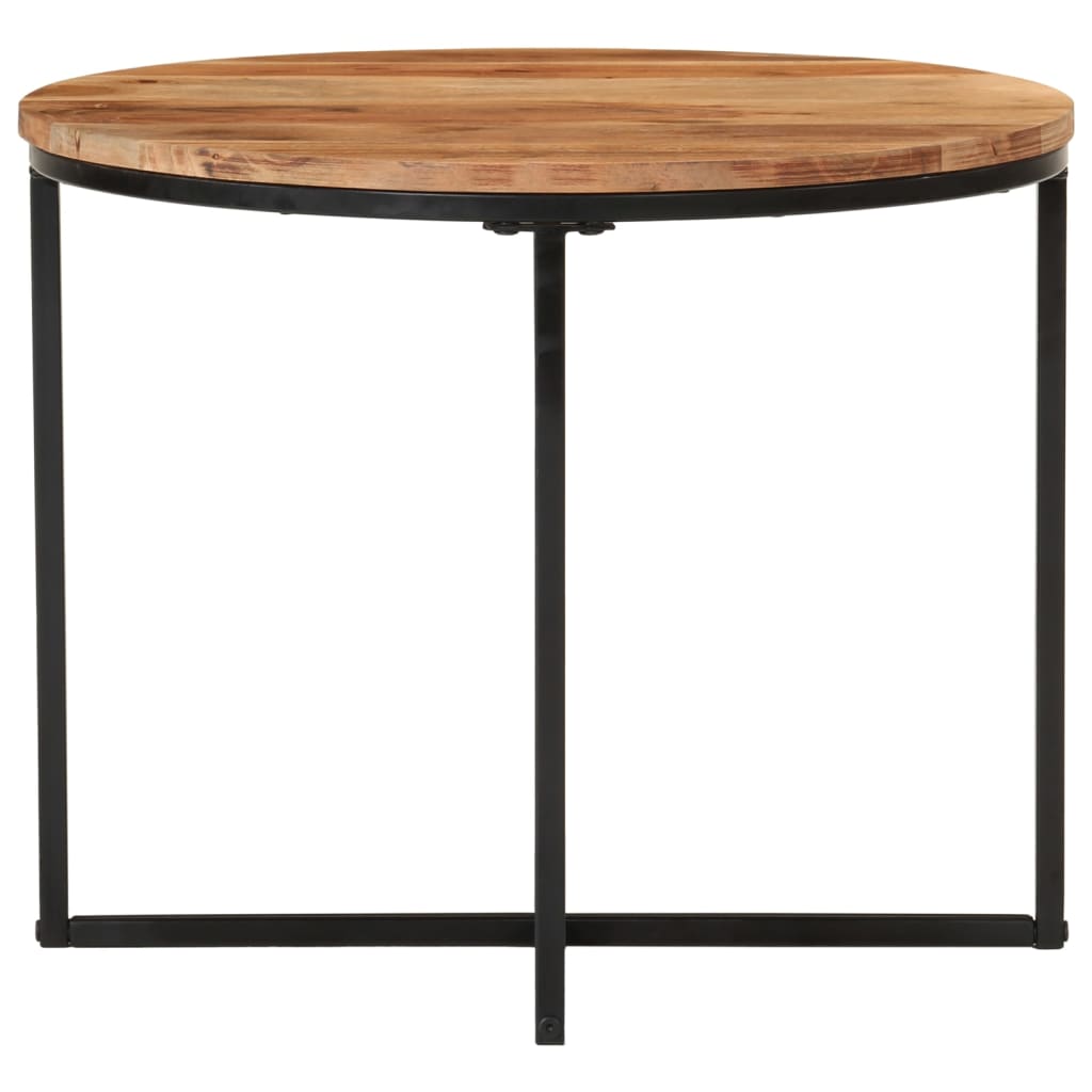 vidaXL Măsuță de cafea, 55x55x45 cm, lemn masiv de acacia și fier vidaXL Măsuță de cafea, 55x55x45 cm, lemn masiv de acacia și fier
