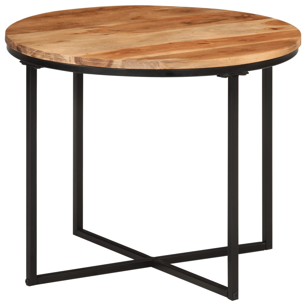 vidaXL Măsuță de cafea, 55x55x45 cm, lemn masiv de acacia și fier vidaXL Măsuță de cafea, 55x55x45 cm, lemn masiv de acacia și fier