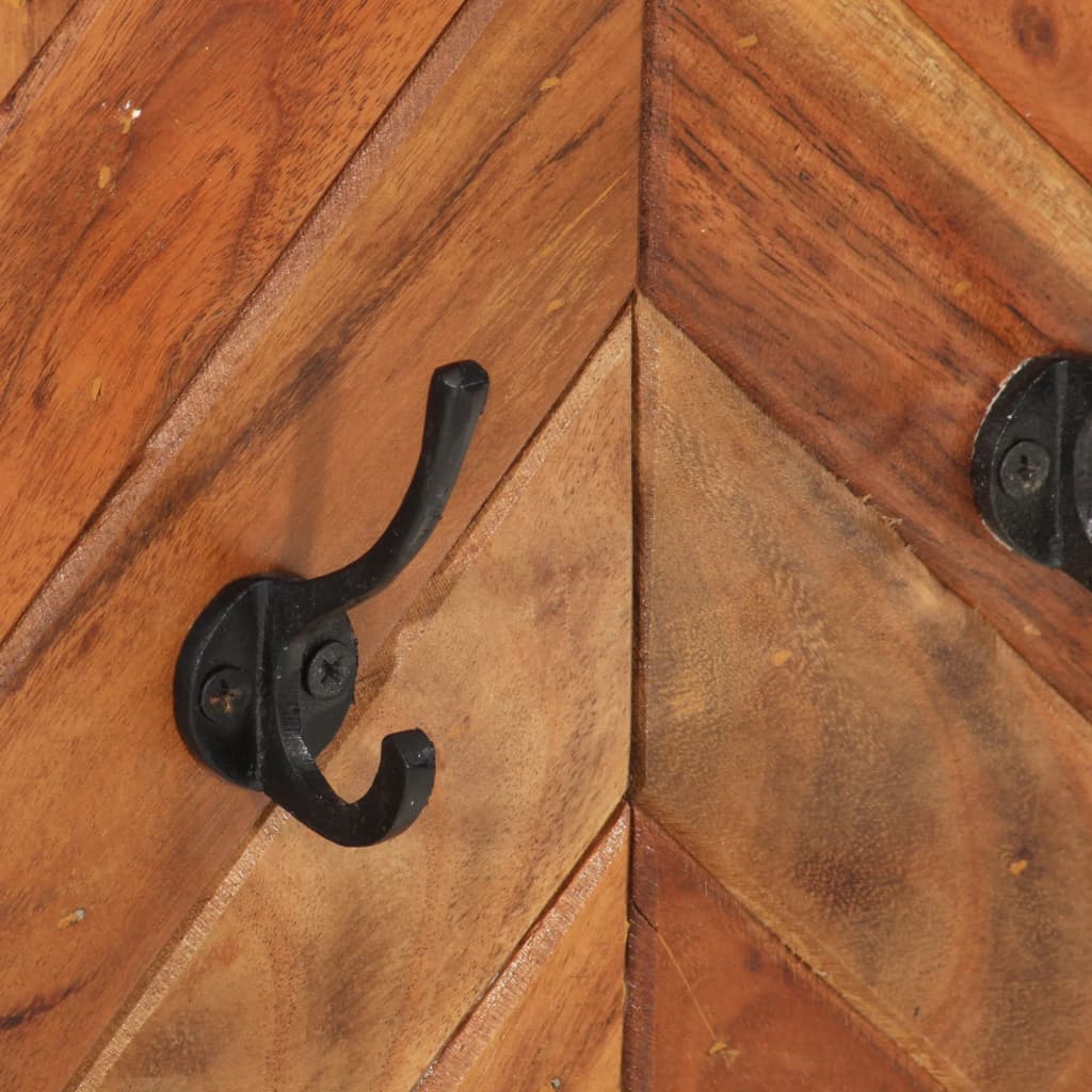 vidaXL Cuier de perete, 90x1x35 cm, lemn masiv de acacia și fier vidaXL Cuier de perete, 90x1x35 cm, lemn masiv de acacia și fier