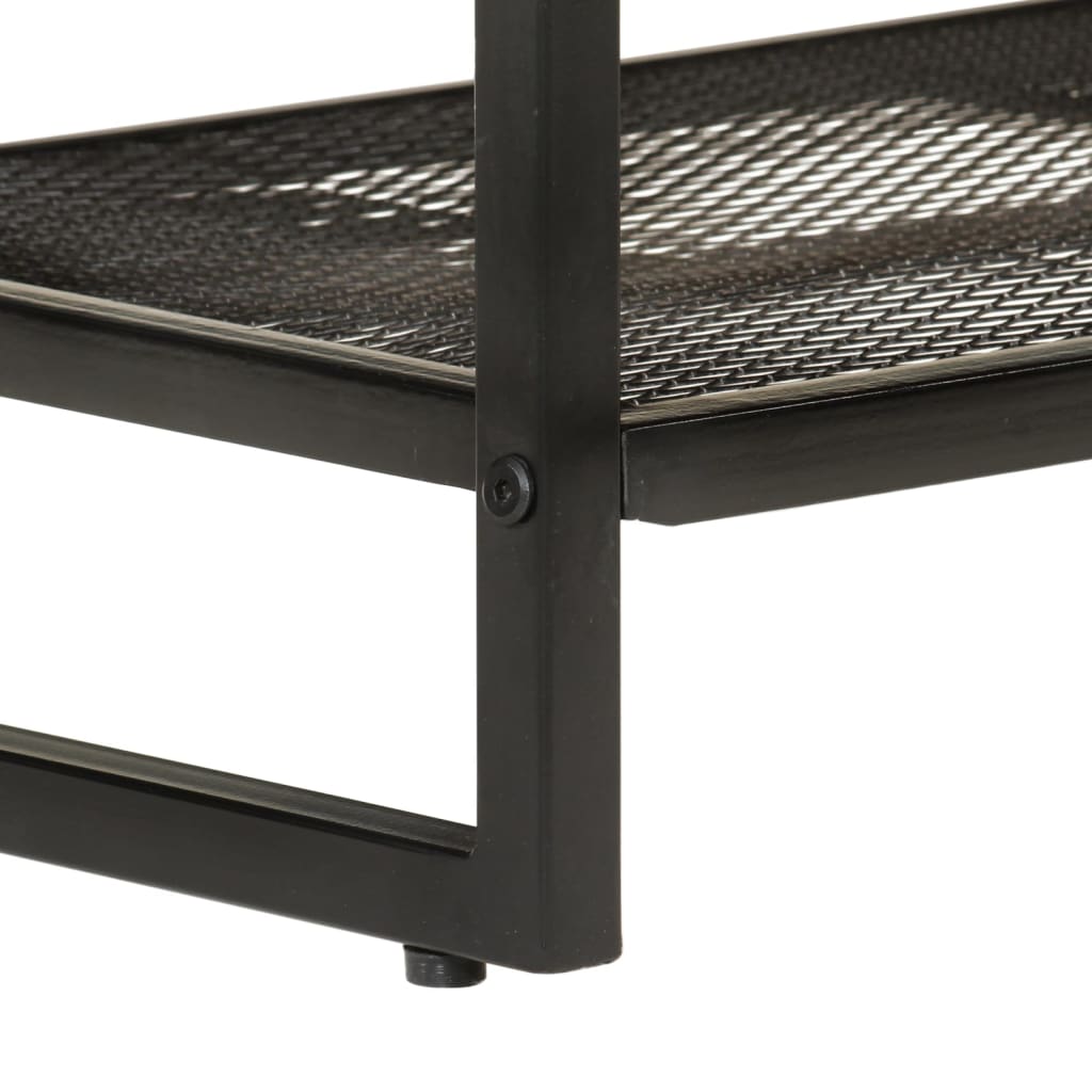 vidaXL Bancă de pantofi, 110x35x45 cm, lemn masiv de acacia și fier