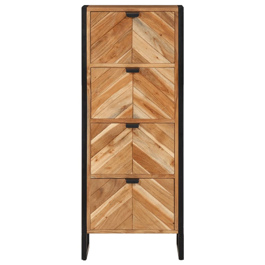 vidaXL Dulap de baie, 40x30x100 cm, lemn masiv de acacia și fier vidaXL Dulap de baie, 40x30x100 cm, lemn masiv de acacia și fier