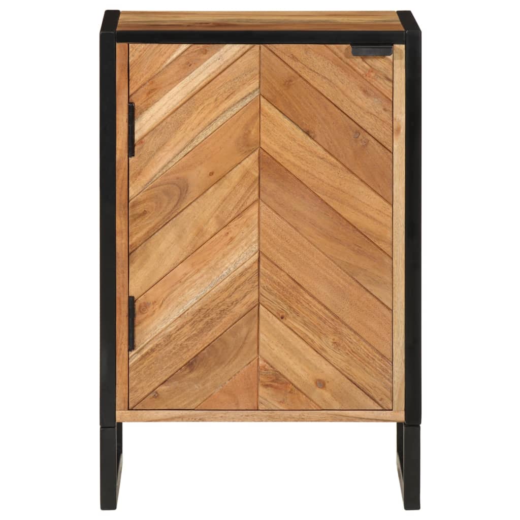 vidaXL Dulap de baie, 40x30x60 cm, lemn masiv de acacia și fier vidaXL Dulap de baie, 40x30x60 cm, lemn masiv de acacia și fier