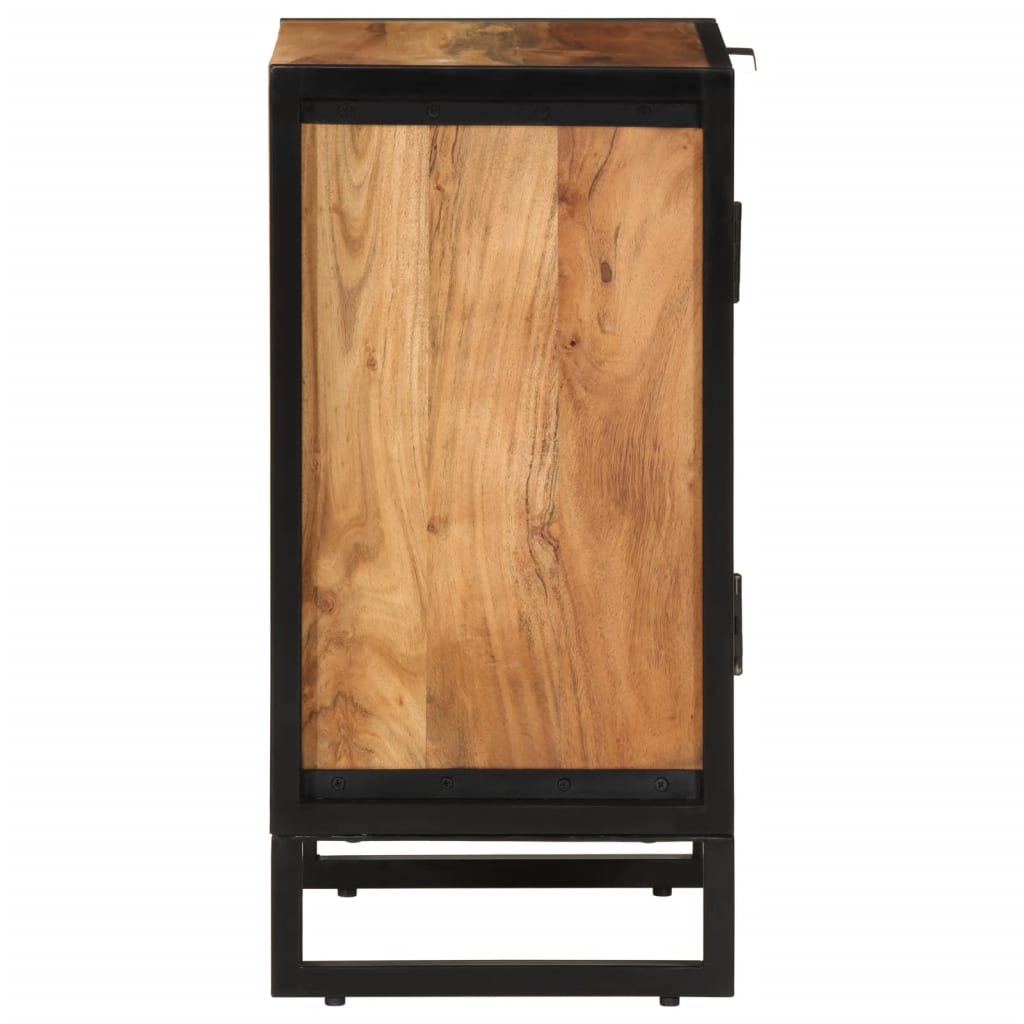 vidaXL Dulap de baie, 40x30x60 cm, lemn masiv de acacia și fier vidaXL Dulap de baie, 40x30x60 cm, lemn masiv de acacia și fier