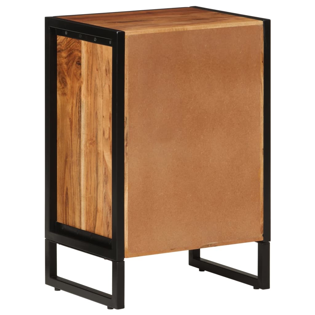 vidaXL Dulap de baie, 40x30x60 cm, lemn masiv de acacia și fier vidaXL Dulap de baie, 40x30x60 cm, lemn masiv de acacia și fier