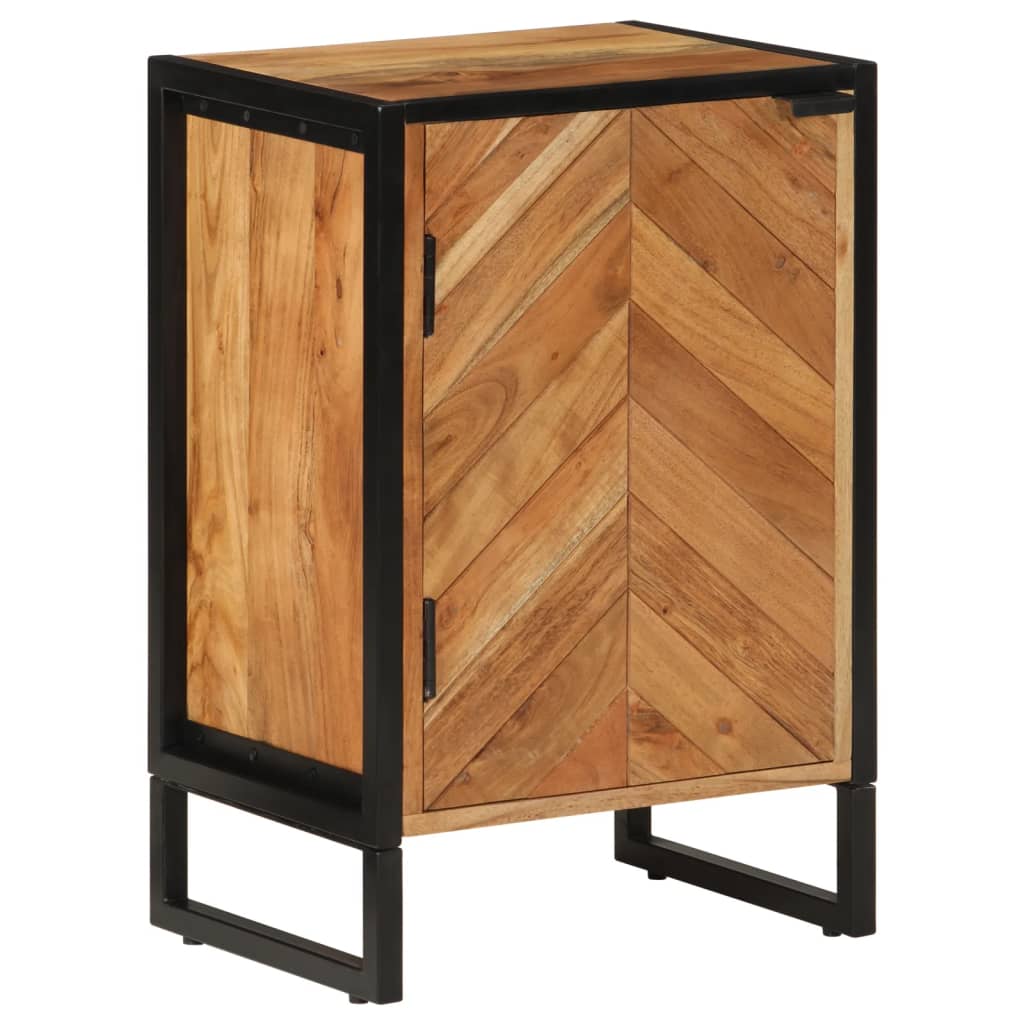 vidaXL Dulap de baie, 40x30x60 cm, lemn masiv de acacia și fier vidaXL Dulap de baie, 40x30x60 cm, lemn masiv de acacia și fier