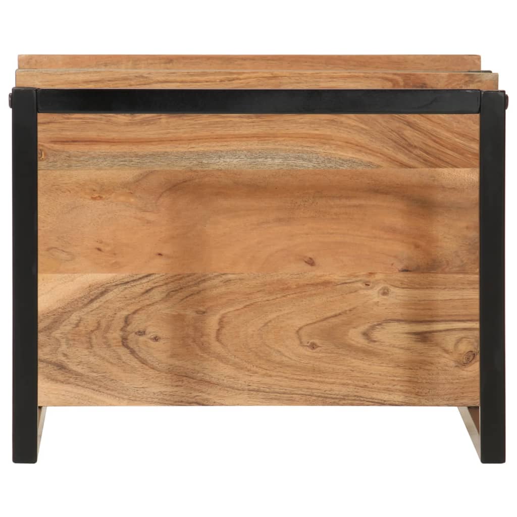 vidaXL Raft de perete, 40x30x50 cm, lemn masiv de acacia și fier vidaXL Raft de perete, 40x30x50 cm, lemn masiv de acacia și fier