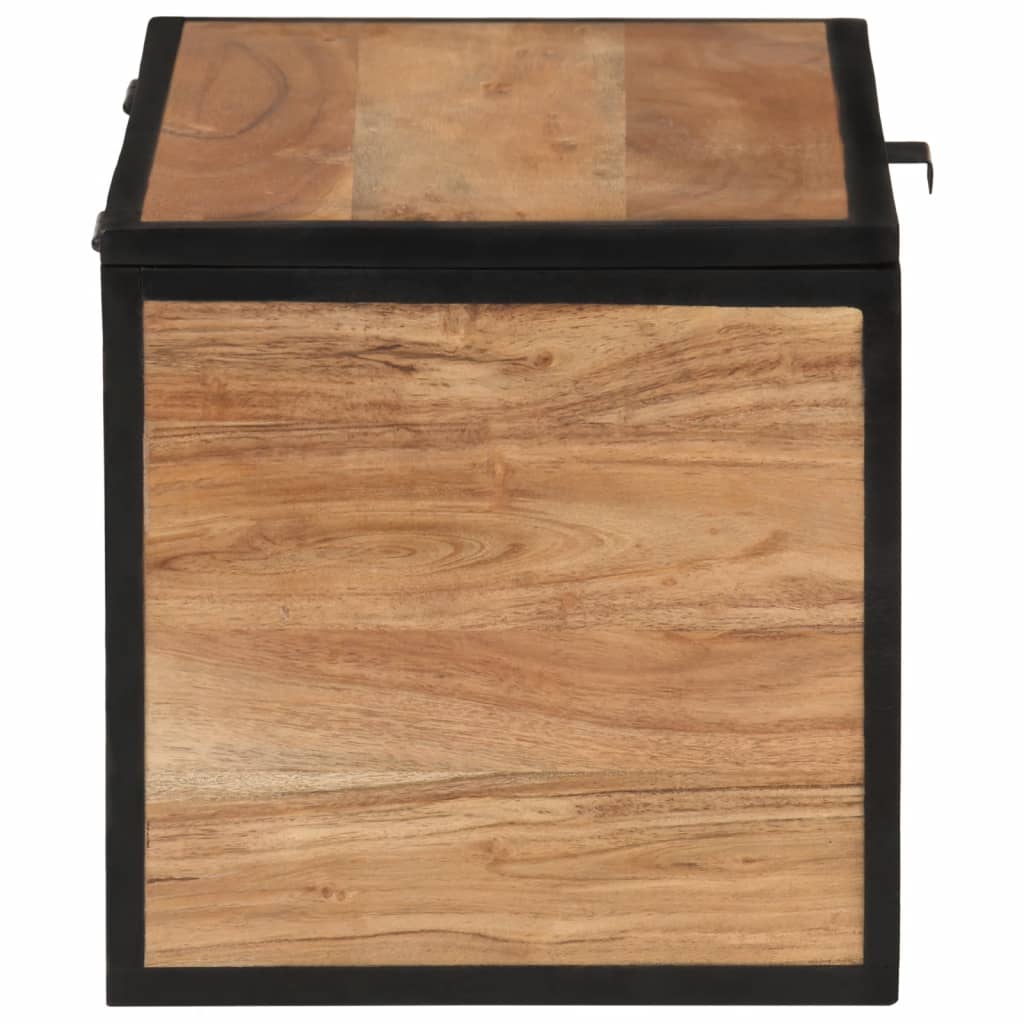 vidaXL Cutie de depozitare, 60x30x30 cm, lemn masiv de acacia și fier vidaXL Cutie de depozitare, 60x30x30 cm, lemn masiv de acacia și fier