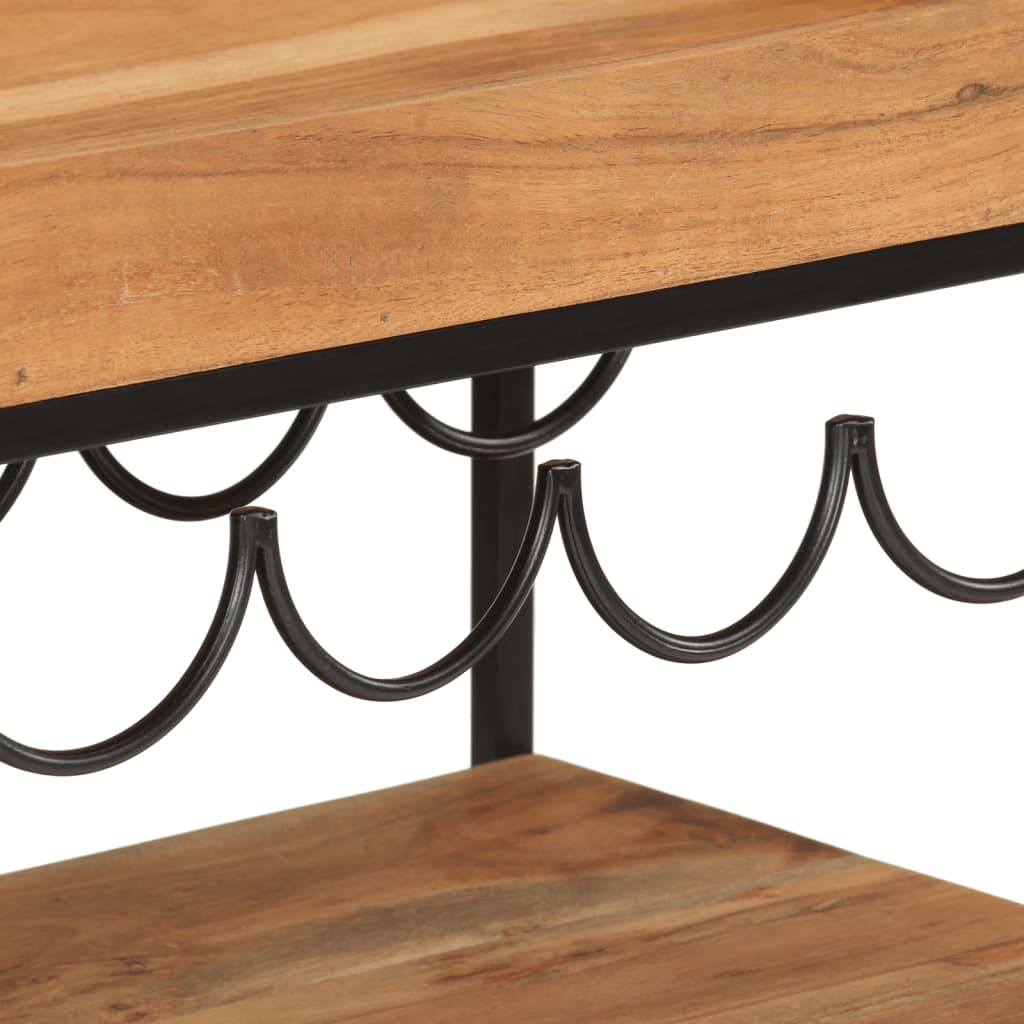 vidaXL Cărucior de bar, 60x40x80 cm, lemn masiv de acacia și fier