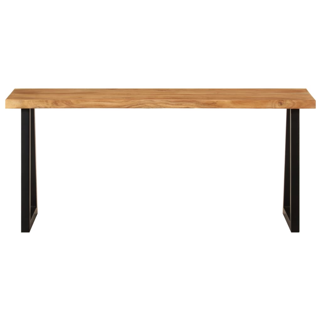 vidaXL Bancă cu margini naturale 105 cm, lemn masiv de acacia