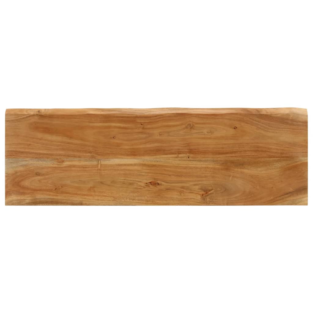 vidaXL Bancă cu margini naturale 105 cm, lemn masiv de acacia