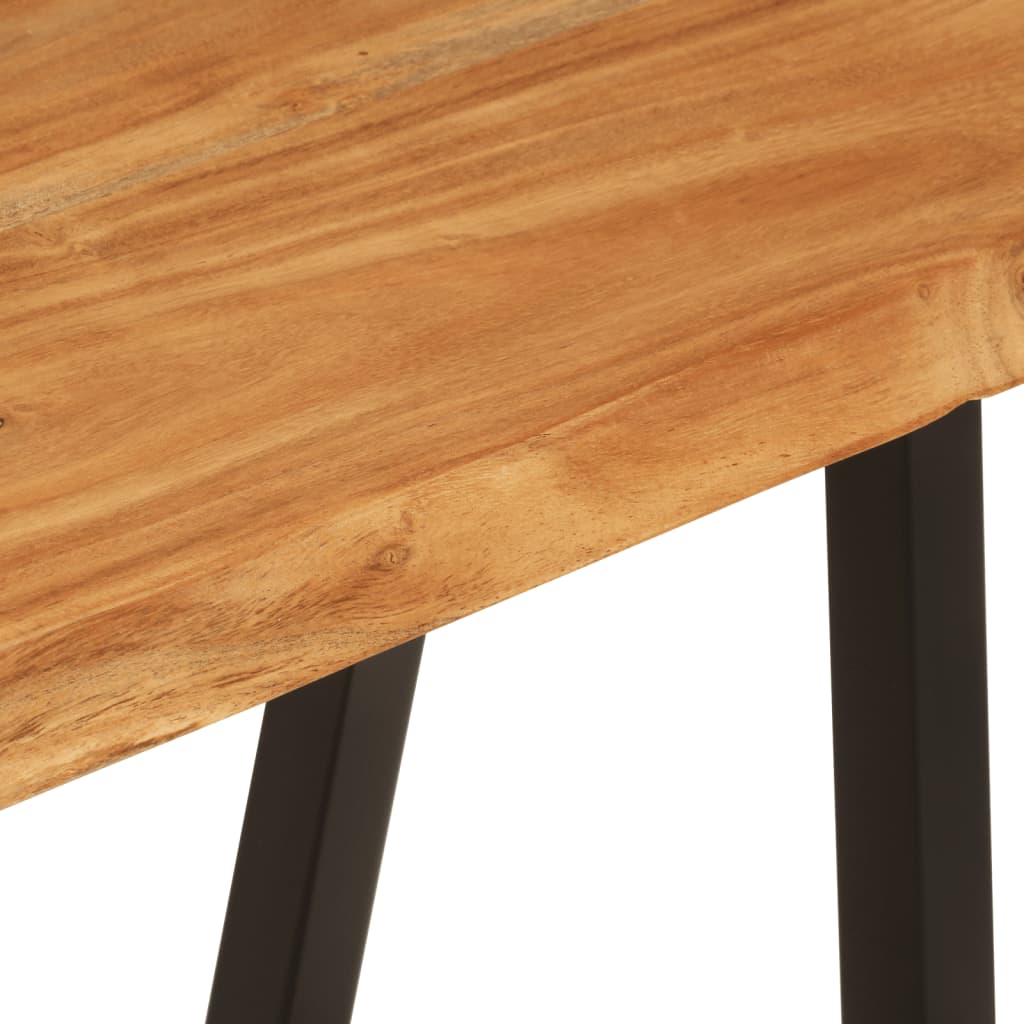 vidaXL Bancă cu margini naturale 105 cm, lemn masiv de acacia