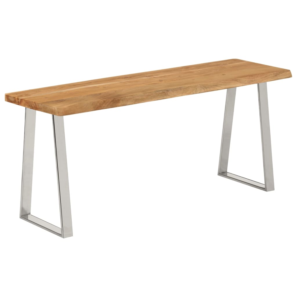 vidaXL Bancă cu margini naturale 105 cm, lemn masiv de acacia vidaXL Bancă cu margini naturale 105 cm, lemn masiv de acacia