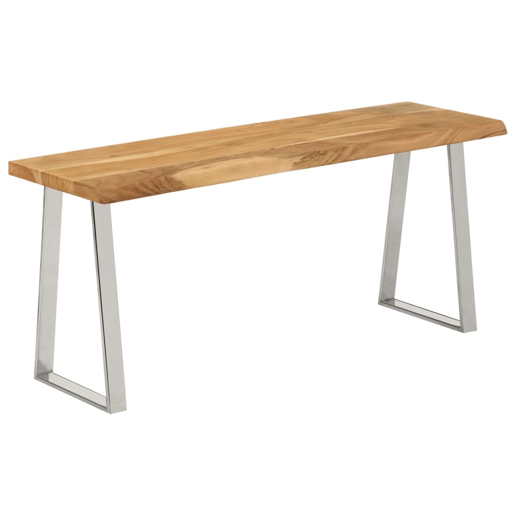 vidaXL Bancă cu margini naturale 105 cm, lemn masiv de acacia vidaXL Bancă cu margini naturale 105 cm, lemn masiv de acacia