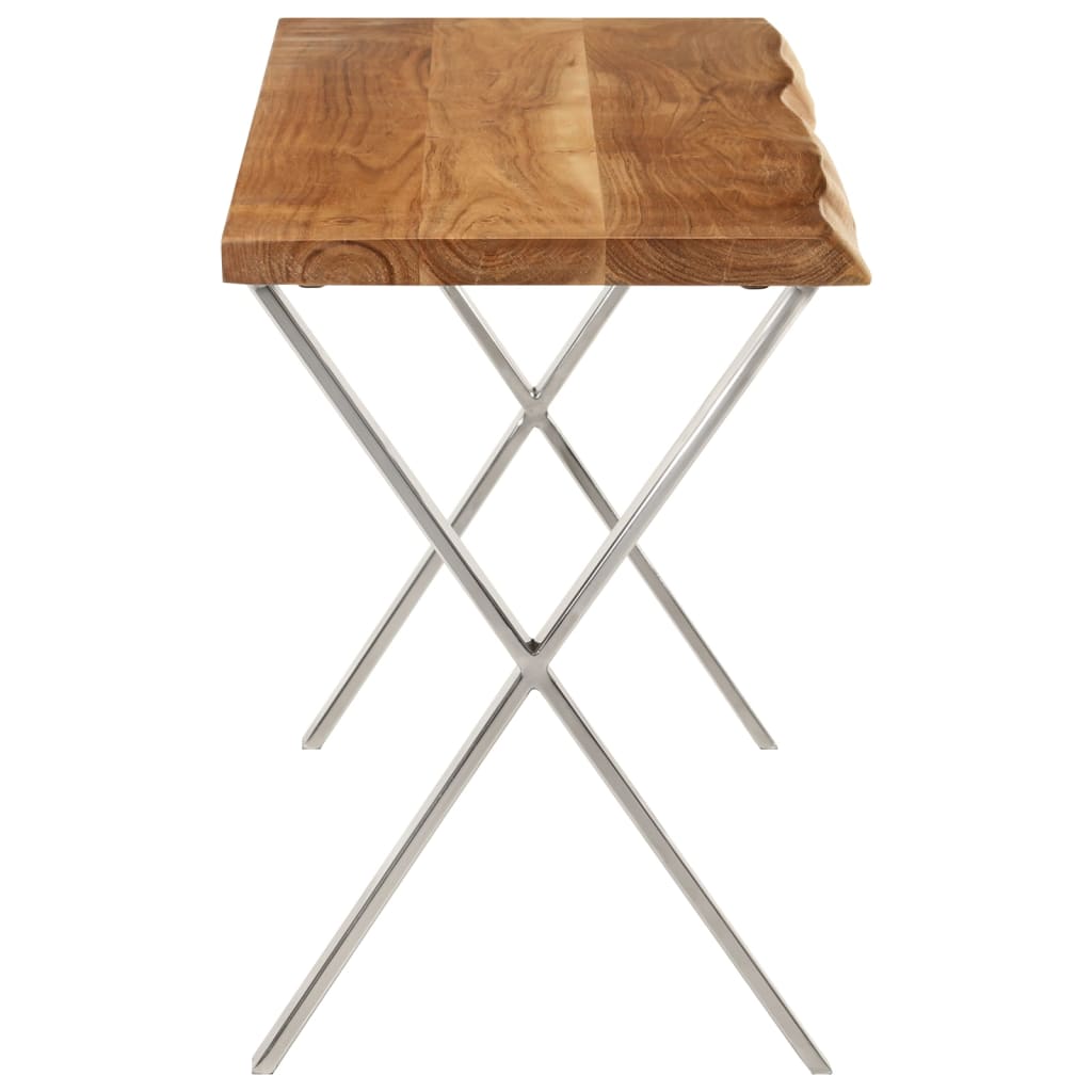 vidaXL Bancă cu margini naturale 105 cm, lemn masiv de acacia