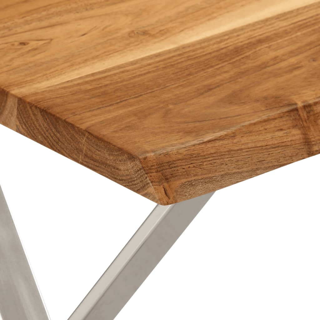 vidaXL Bancă cu margini naturale 105 cm, lemn masiv de acacia