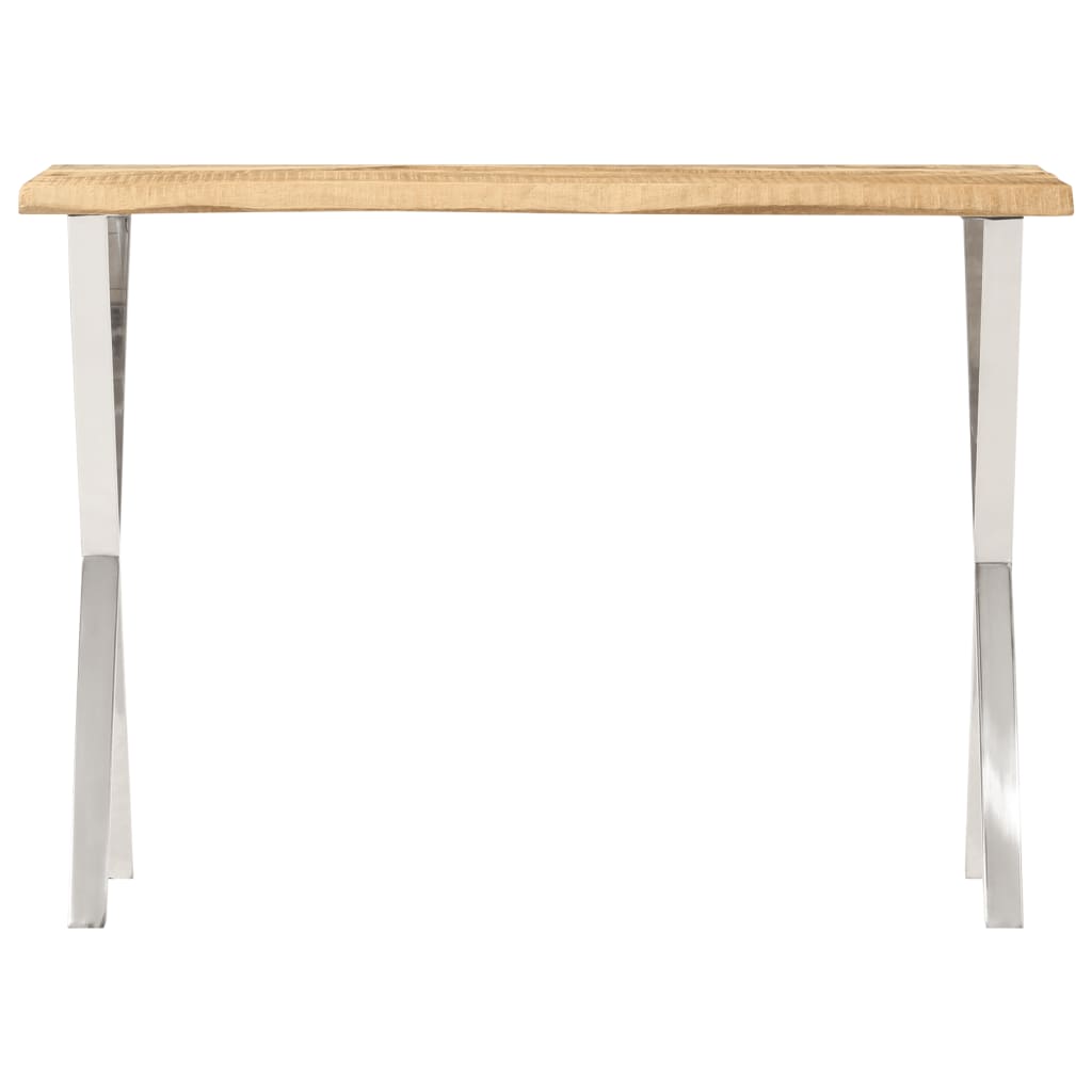 vidaXL Masă consolă, margini naturale, 105x33x76 cm, lemn masiv mango vidaXL Masă consolă, margini naturale, 105x33x76 cm, lemn masiv mango