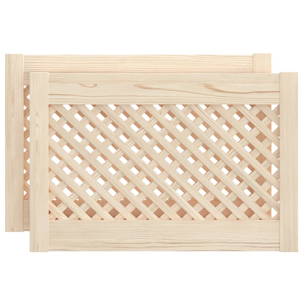 vidaXL Uși de dulap cu zăbrele 2 buc. 59,5x39,5 cm, lemn masiv de pin vidaXL Uși de dulap cu zăbrele 2 buc. 59,5x39,5 cm, lemn masiv de pin