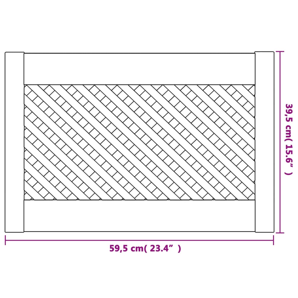 vidaXL Uși de dulap cu zăbrele 2 buc. 59,5x39,5 cm, lemn masiv de pin vidaXL Uși de dulap cu zăbrele 2 buc. 59,5x39,5 cm, lemn masiv de pin