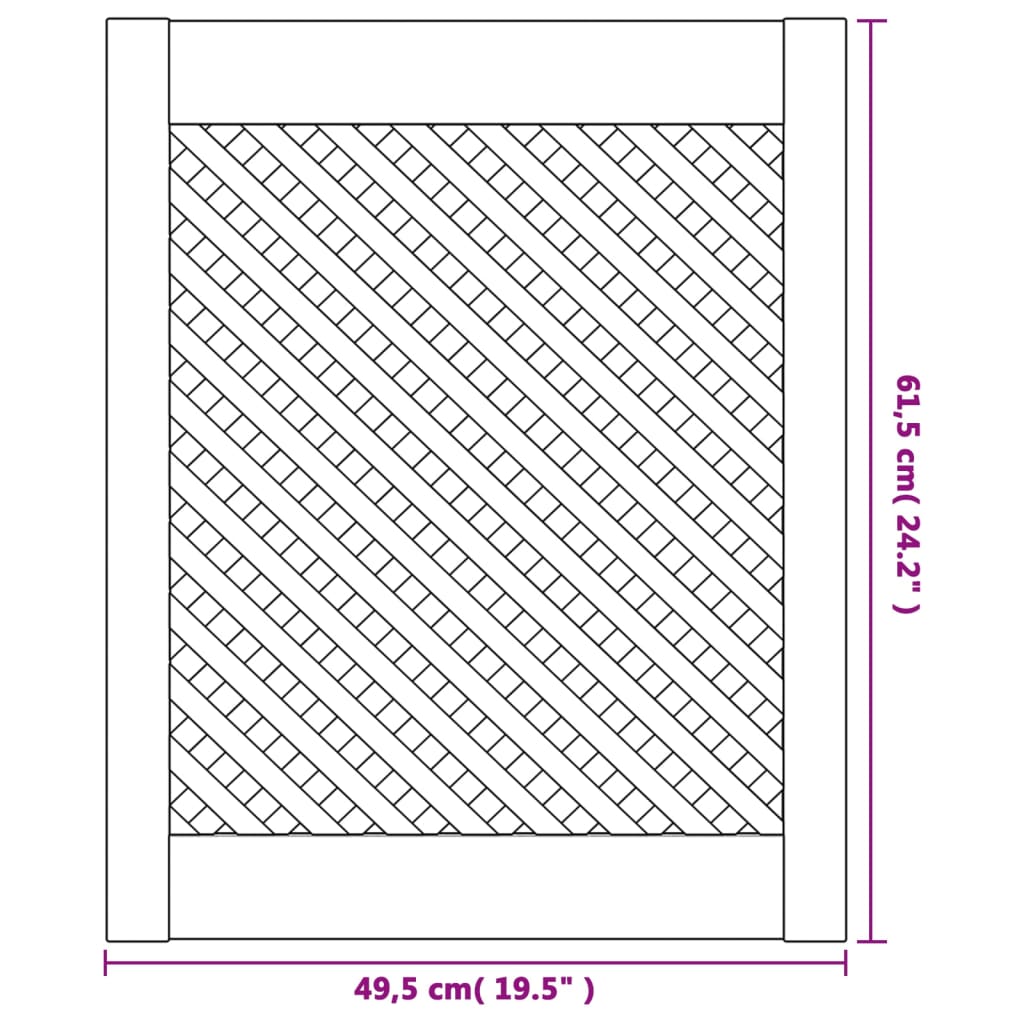 vidaXL Uși de dulap cu zăbrele 2 buc. 49,5x61,5 cm, lemn masiv de pin vidaXL Uși de dulap cu zăbrele 2 buc. 49,5x61,5 cm, lemn masiv de pin